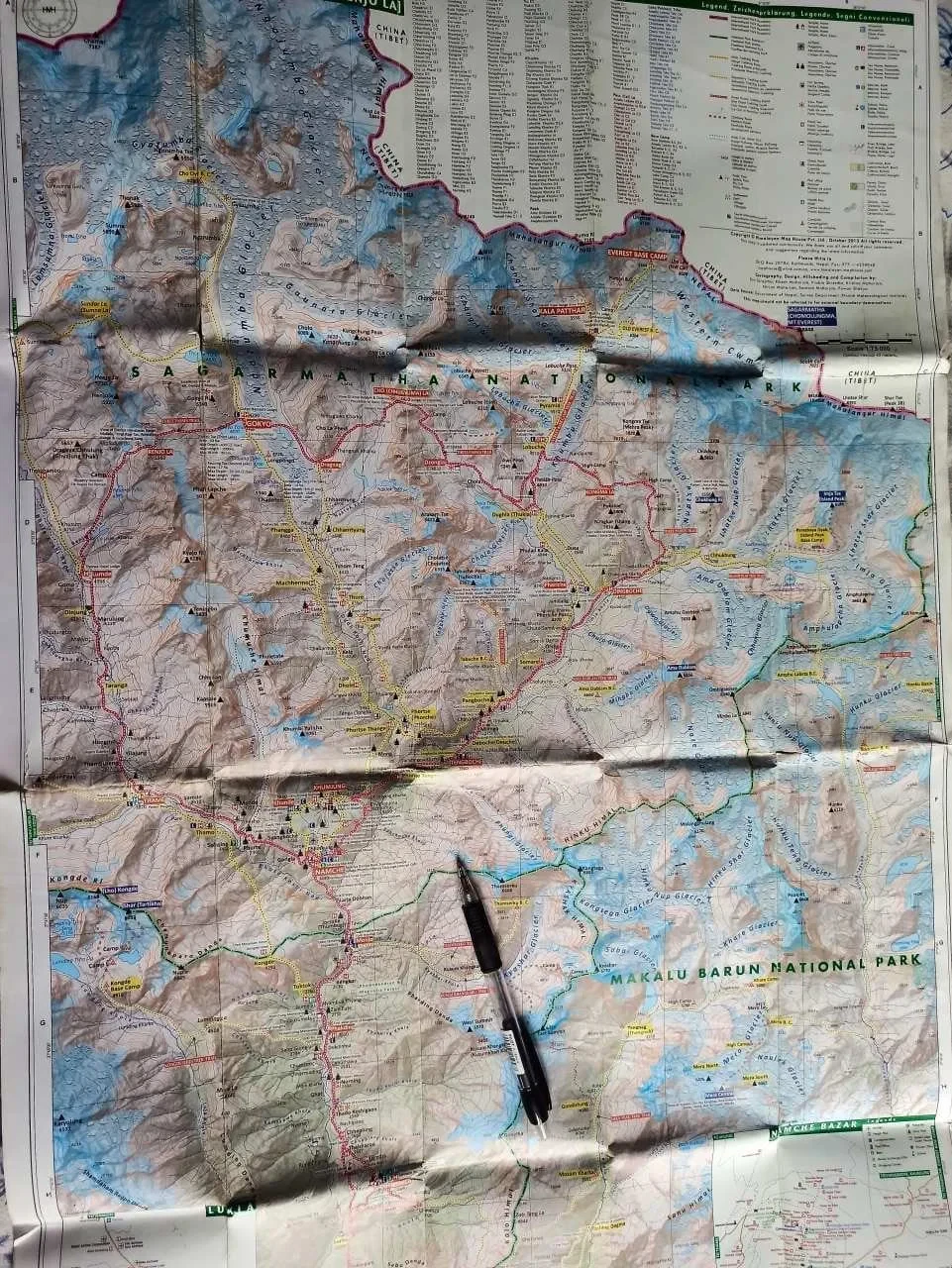 everest base camp trek map